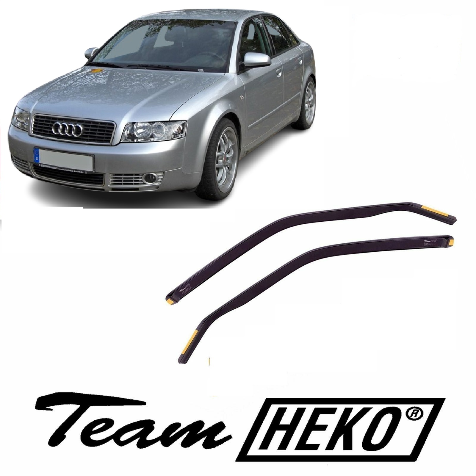 Ανεμοθραύστες για AUDI A4 / B6 / B7 4D/5D 2000-2009 Φιμέ της Heko Σετ 2τμχ 10207 1 Audi A4 B6 B7 4d 5d 2000 2009 Φιμέ Ανεμοθραύστες Heko Σετ 2τμχ