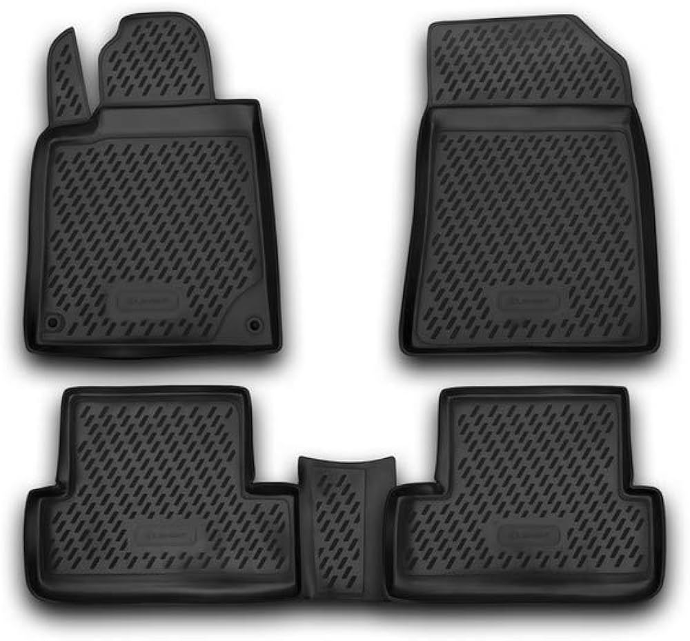 Peugeot 407 2004+ Λαστιχένια Πατάκια Σετ 4τμχ Μαύρα Novline 1 CARPGT00015