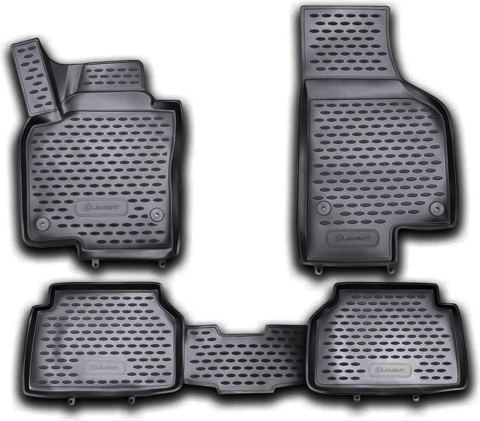 Vw Tiguan 5d 10/2007-2016 Λαστιχένια Tpe Πατάκια Μαρκέ Σετ 4τμχ Μαύρα Novline 1 EXP.NLC .3D.51.21.210KH