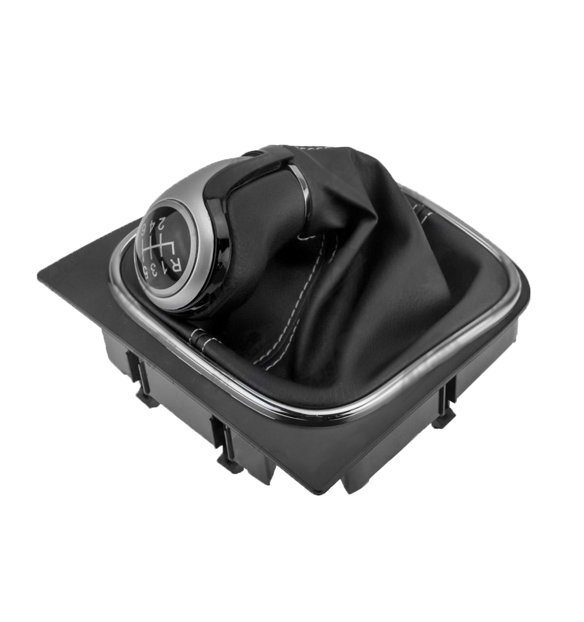 Πόμολο Ταχυτήτων Vw Golf V 2003/golf Vi 2008+/jetta 2005+ με Φούσκα Μαύρο-Χρώμιο της Ajs Parts 1 GZB VW 030 AJ