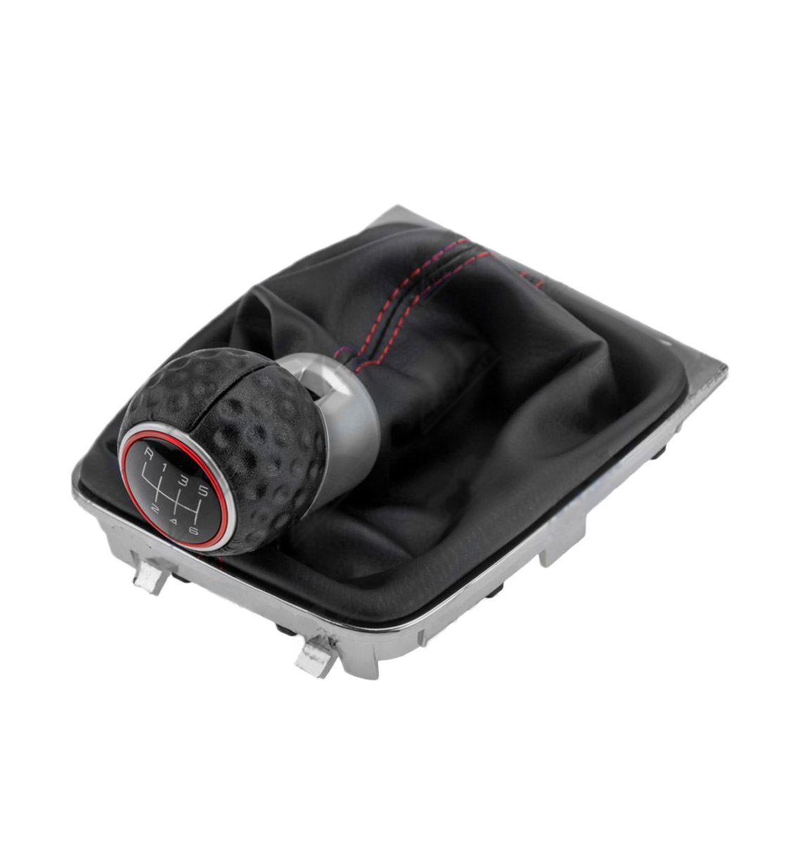 Πόμολο Ταχυτήτων Vw Golf Vii Gti 2013+ με Ένδειξη 6 Ταχυτήτων και Φούσκα Μαύρο-Κόκκινο της Ajs Parts GZB-VW-031/AJ 1 GZB VW 031 AJ