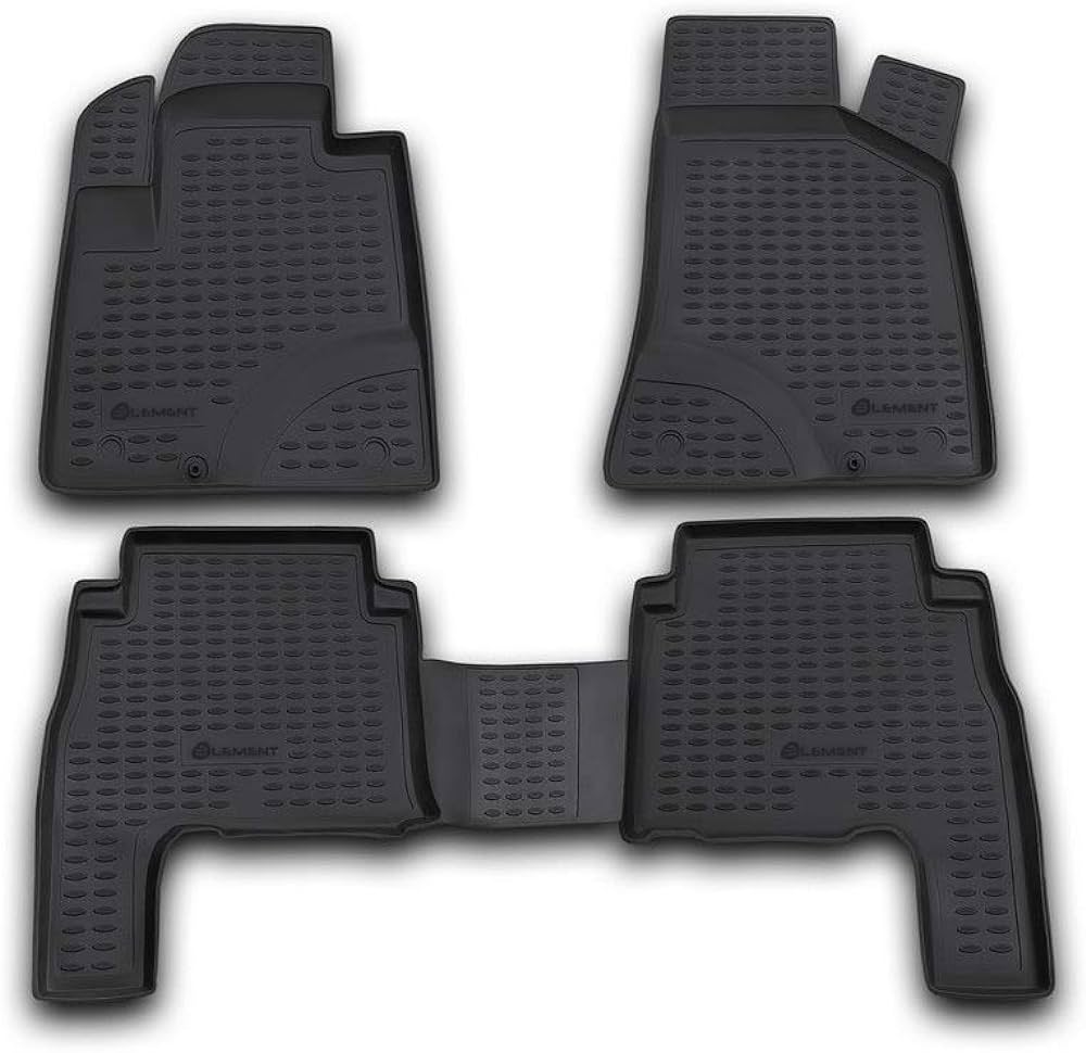 Hyundai Santa Fe 2006-2010 Λαστιχένια Πατάκια Σετ 4τμχ Μαύρα Novline 1 NLC.20.18.210KH