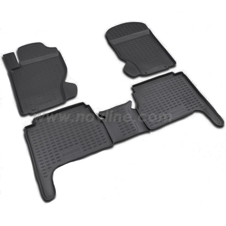 Kia Sorento 07/2002-10/2009 Λαστιχένια Πατάκια Σετ 4τμχ Μαύρα Novline 1 NLC.25.19.210
