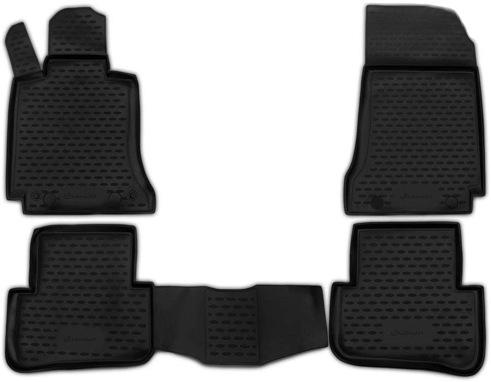 Mercedes C Class W204 2007-2014 Λαστιχένια Tpe Πατάκια Μαρκέ Σετ 4τμχ Μαύρα Novline 1 NLC.34.27.210K