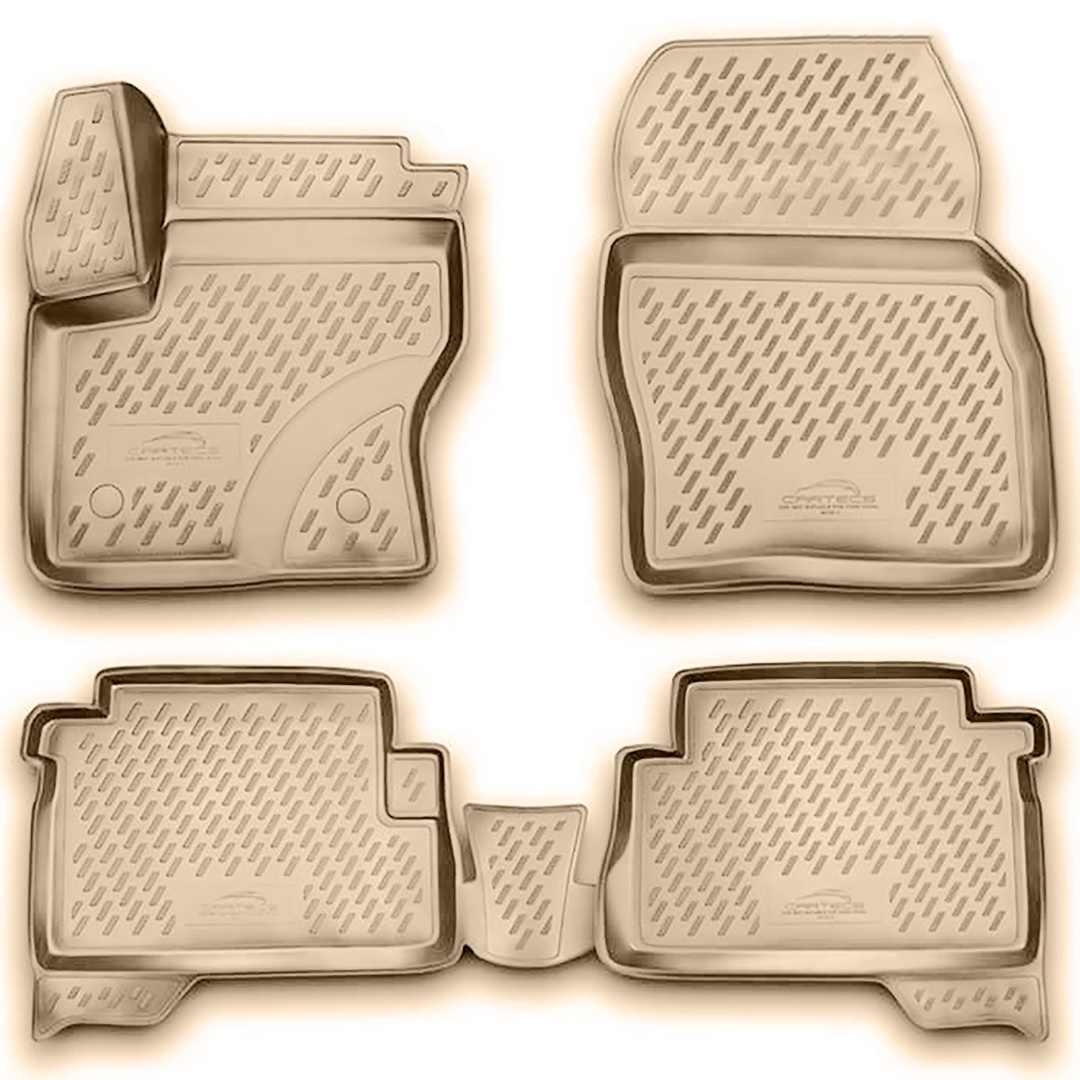 Ford Kuga 5d 2013-2019 Λαστιχένια Tpe Πατάκια Μαρκέ Σετ 4τμχ Μπεζ Novline 1 NLC.3D.16.42.212K