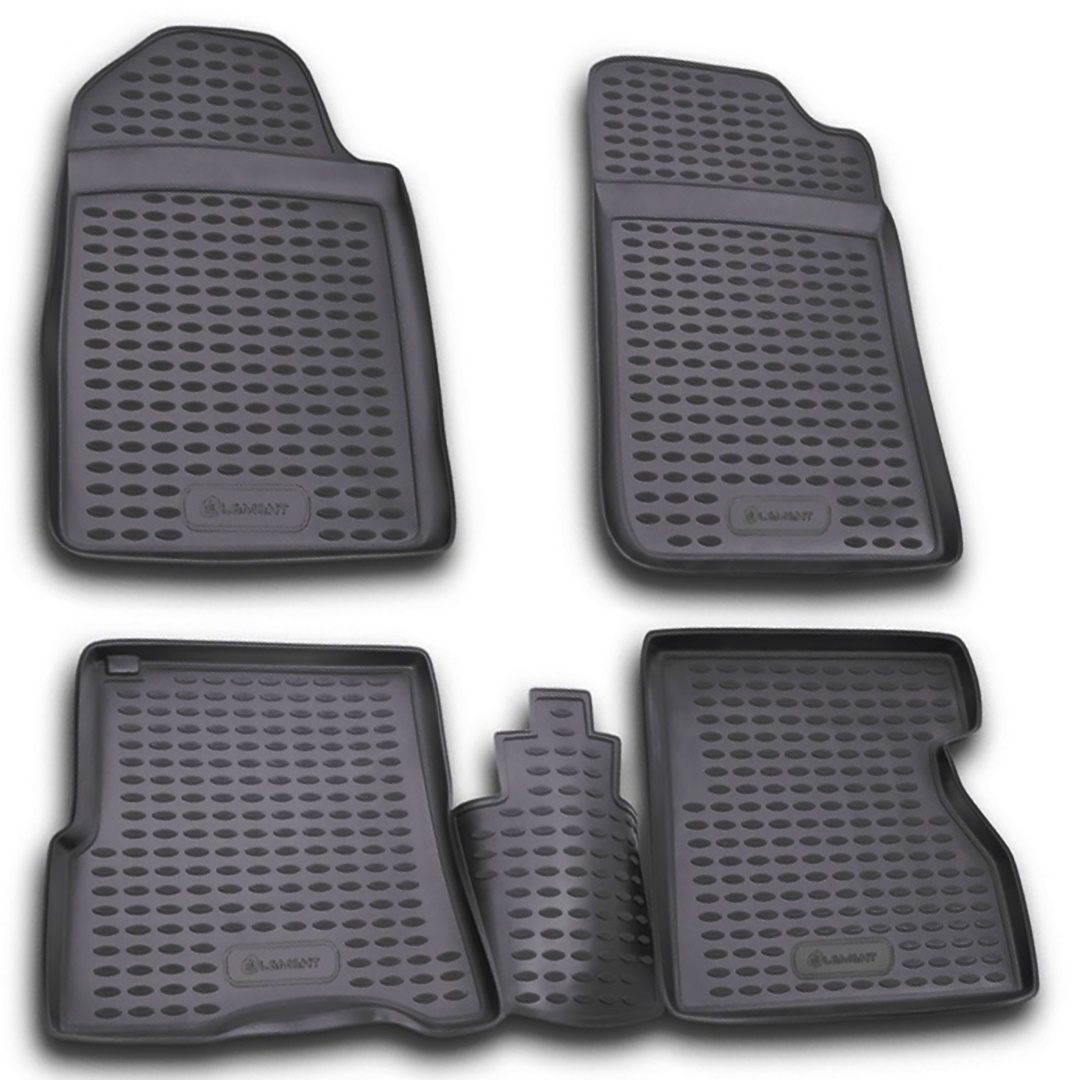Renault Kangoo 01/97-01/2008 Λαστιχένια Πατάκια Μαρκέ Σετ 4τμχ Ανθρακί/Σκούρο Γκρι Novline 1 NLC.41.02.211