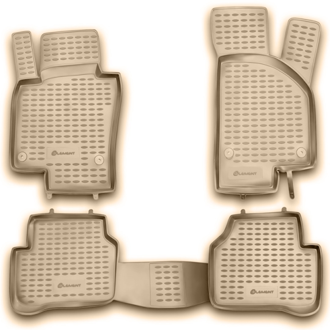 Vw Passat B6 09/2005-2010 Λαστιχένια Πατάκια Μαρκέ Σετ 4τμχ Μαύρα Novline 1 NLC.51.06.212