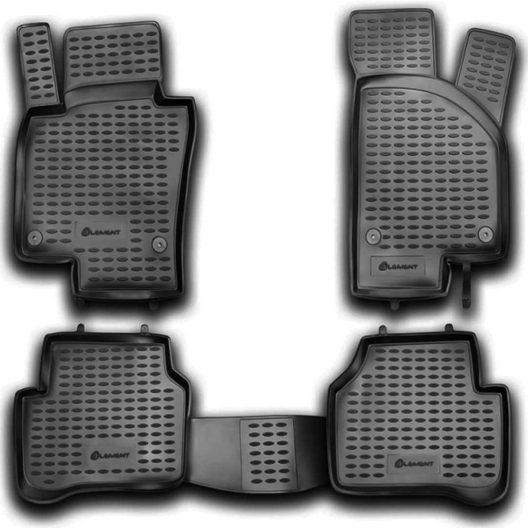 Vw Passat 01/2011-2015 Λαστιχένια Πατάκια Μαρκέ Σετ 4τμχ Μαύρα Novline 1 NLC.51.34.211KN