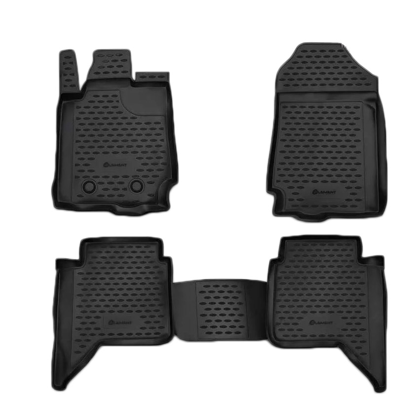 Ford Ranger 2d 2011+ Λαστιχένια Tpe Πατάκια Μαρκέ Σετ 4τμχ Μαύρα Novline 1 NLC1635210K