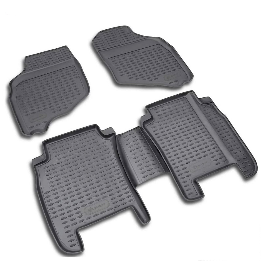 Honda Jazz 5d 2002-2008 Λαστιχένια Tpe Πατάκια Μαρκέ Σετ 4τμχ Μαύρα Novline 1 NLC1805210