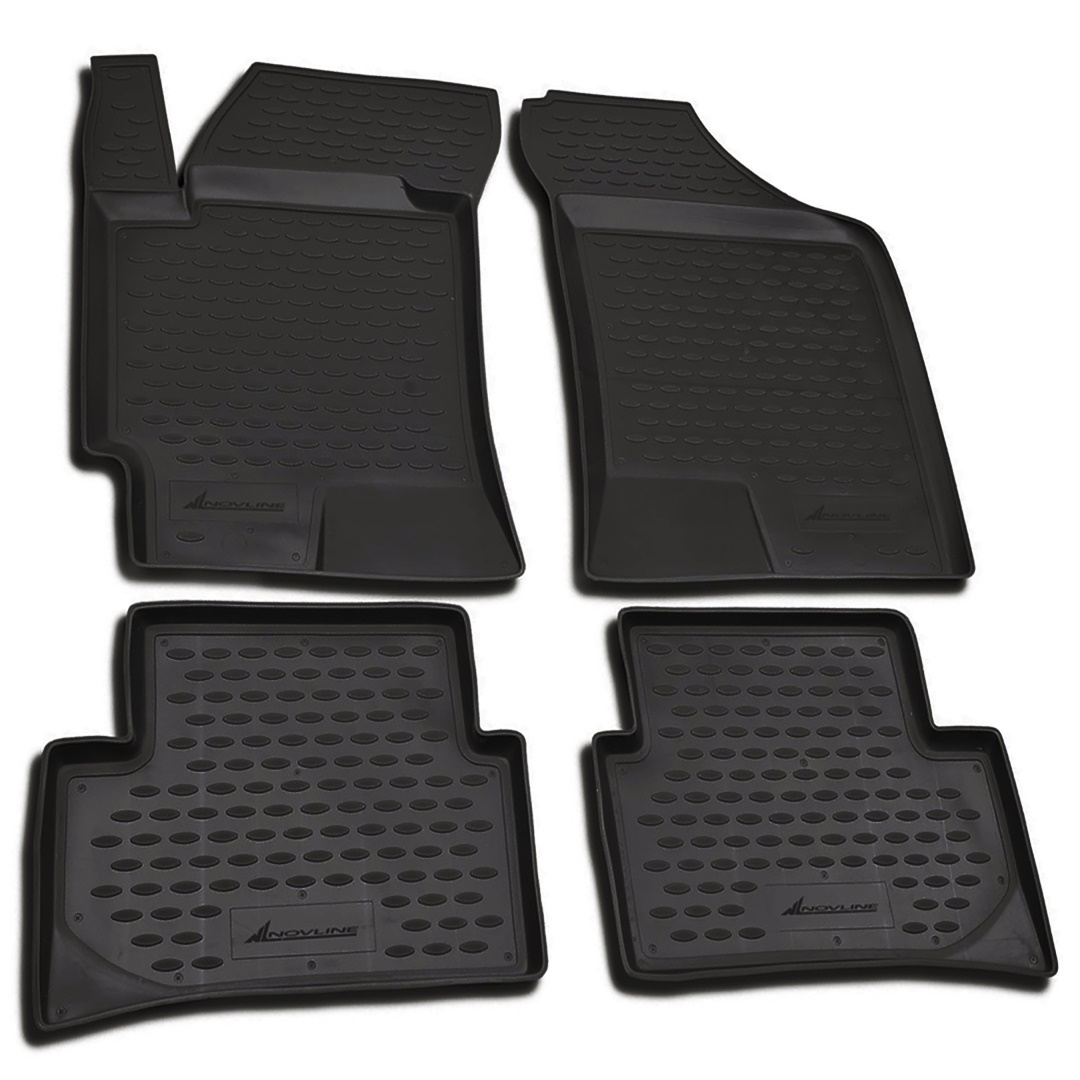 Hyundai Coupe 2001-2009 Λαστιχένια Tpe Πατάκια Μαρκέ Σετ 4τμχ Μαύρα Novline 1 NLC2016210K