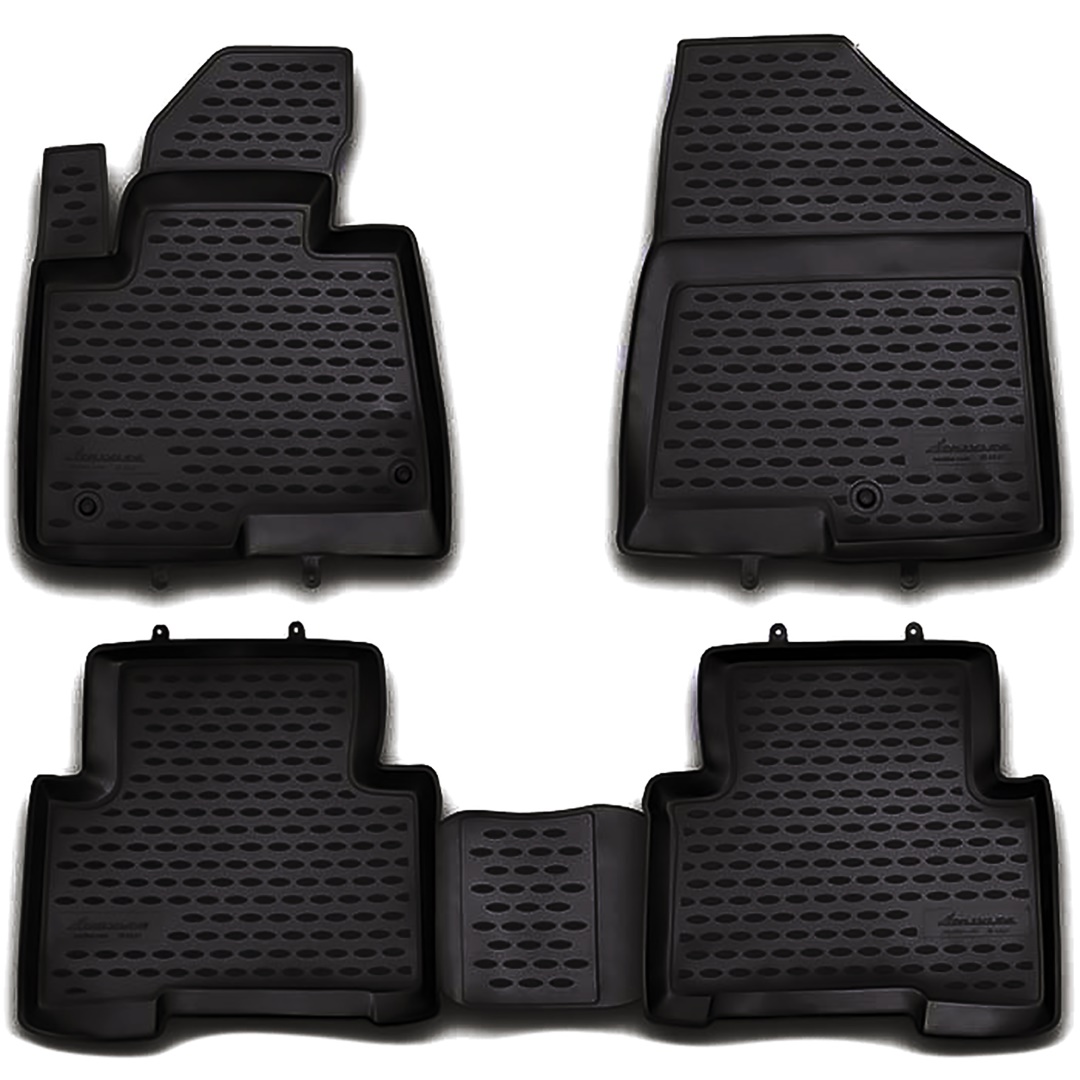 Hyundai Santa Fe 5d 2012-2018 Λαστιχένια Tpe Πατάκια Μαρκέ Σετ 4τμχ Μαύρα Novline 1 NLC2053210H