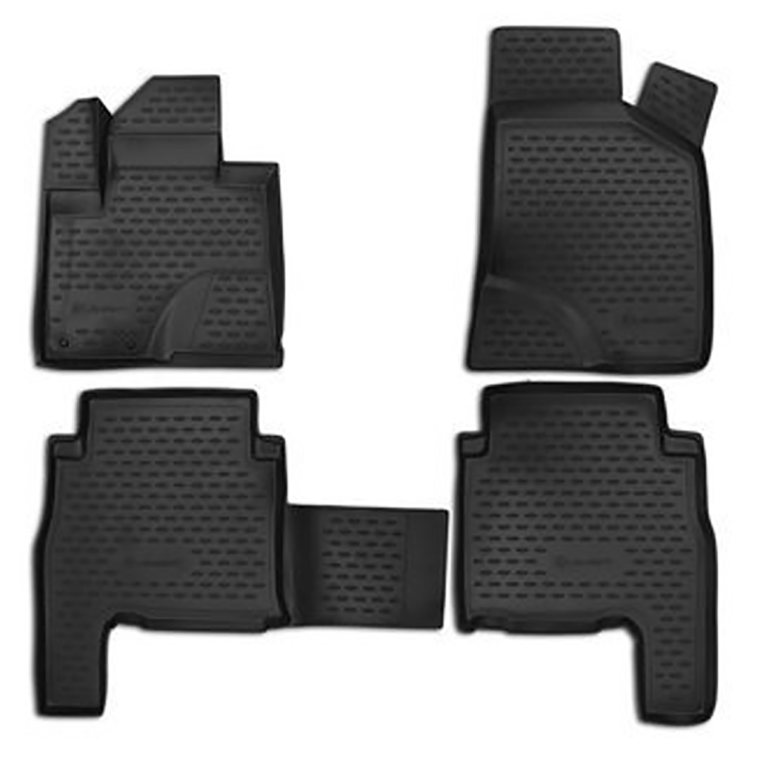 Hyundai Santa Fe 5d 2007-2012 Λαστιχένια Πατάκια Μαρκέ Σετ 4τμχ Μαύρα Novline 1 NLC3D2037210