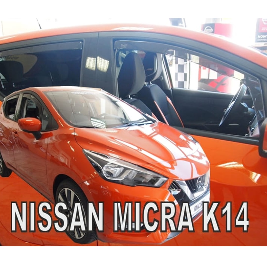 Nissan Micra K14 5d 2017+ Φιμέ Ανεμοθραύστες Heko Σετ 4τμχ για Μπρος-Πίσω Παράθυρα (tp) 1 SET24297
