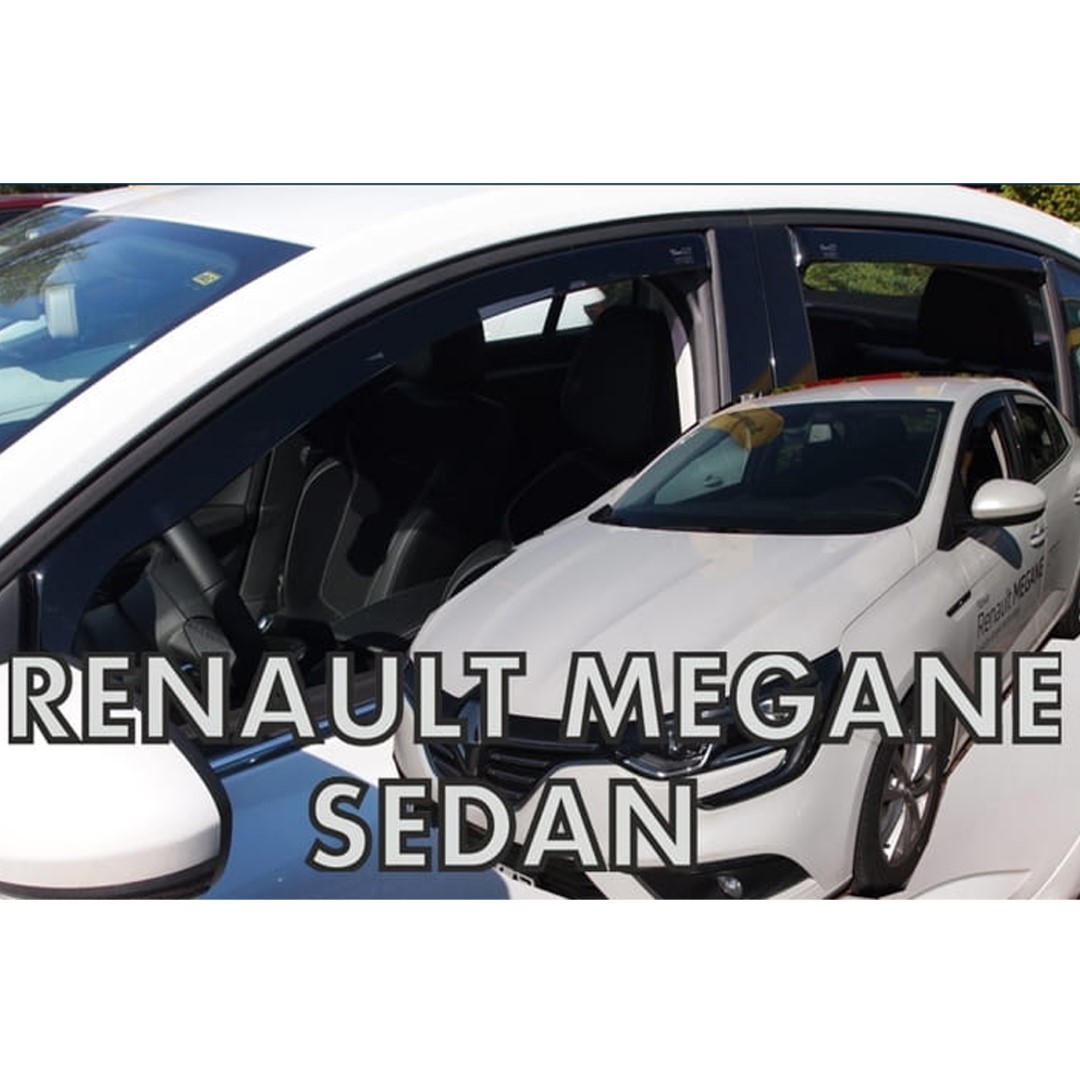 Renault Megane Iv Grand Coupe 4d Sedan 2017+ Φιμέ Ανεμοθραύστες Heko Σετ 4τμχ για Μπρος-Πίσω Παράθυρα 1 SET27008