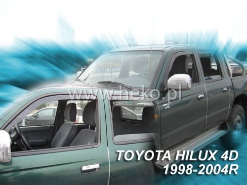 Ανεμοθραύστες για Toyota Hilux 4d 1998-2005 (mk5) Φιμέ Heko Σετ 2τμχ Μπροστινοί (tp) 2 Toyota Hilux 4d 1998 2005 ανεμοθραύστες HEKO