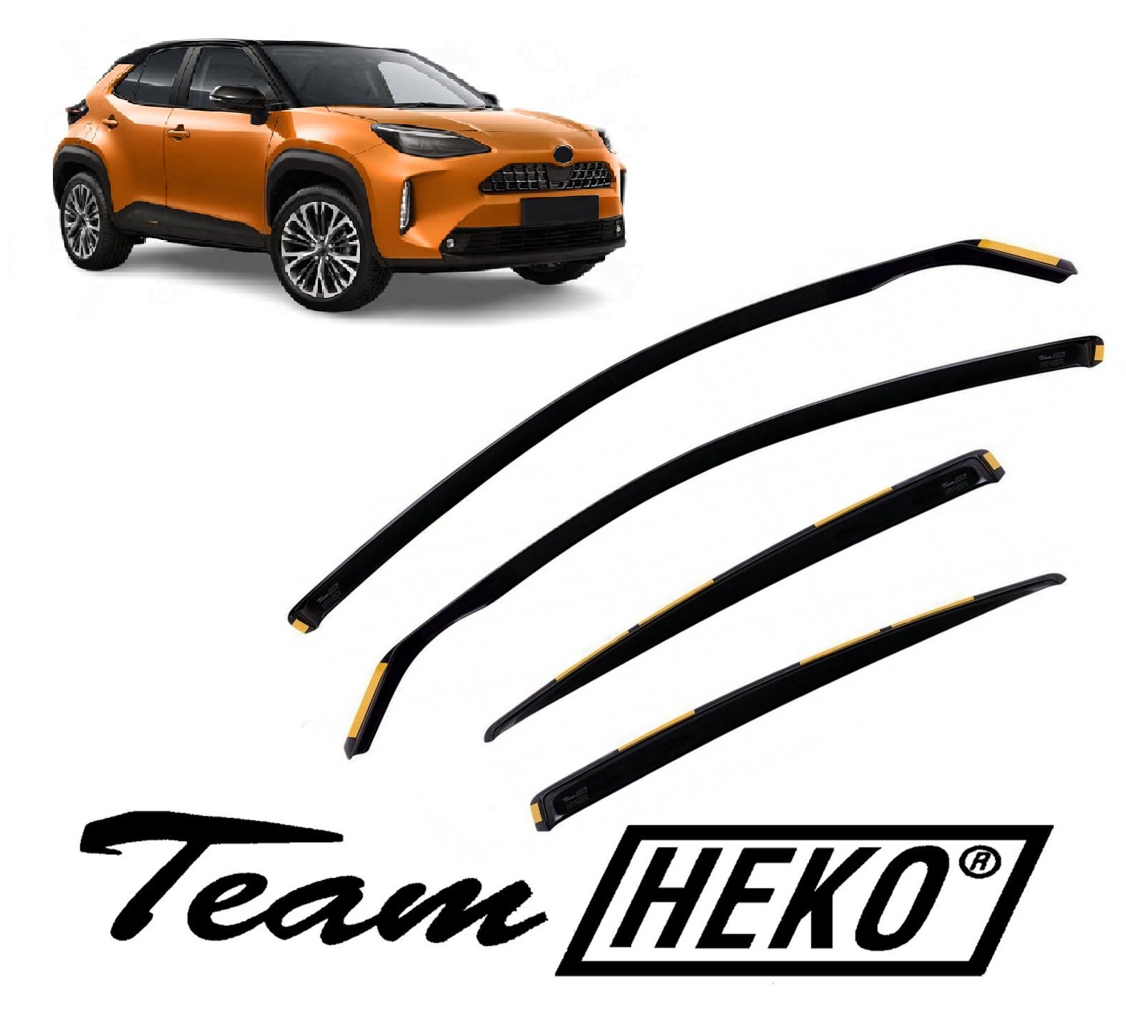 Ανεμοθραύστες για Toyota Yaris Cross 5D 2021+ της Heko Σετ 4τμχ Φιμέ 29670 1 Toyota Yaris Cross 5d 2021 anemothrastes 4 tem heko 1
