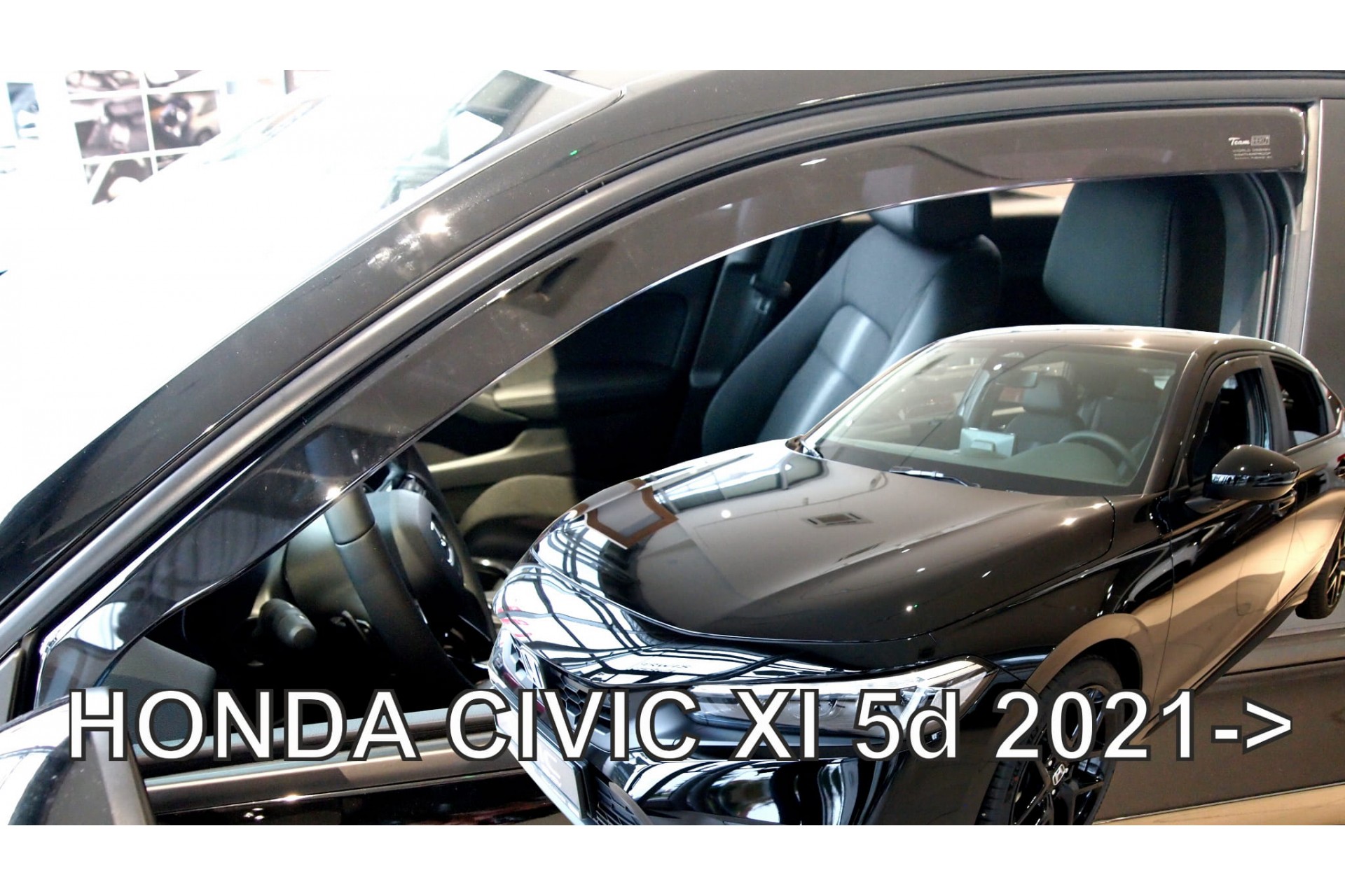 Ανεμοθραύστες για Honda Civic Xi 4/5d 2021+ Σετ 2τμχ Φιμέ Πλαστικό Heko 1 anemoth 17187