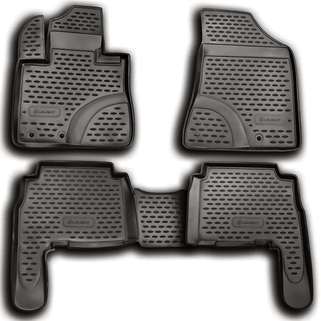 Kia Sorento 11/2009-2015 Λαστιχένια Πατάκια Μαρκέ Σετ 4τμχ Ανθρακί/Σκούρο Γκρι Novline 1 car194