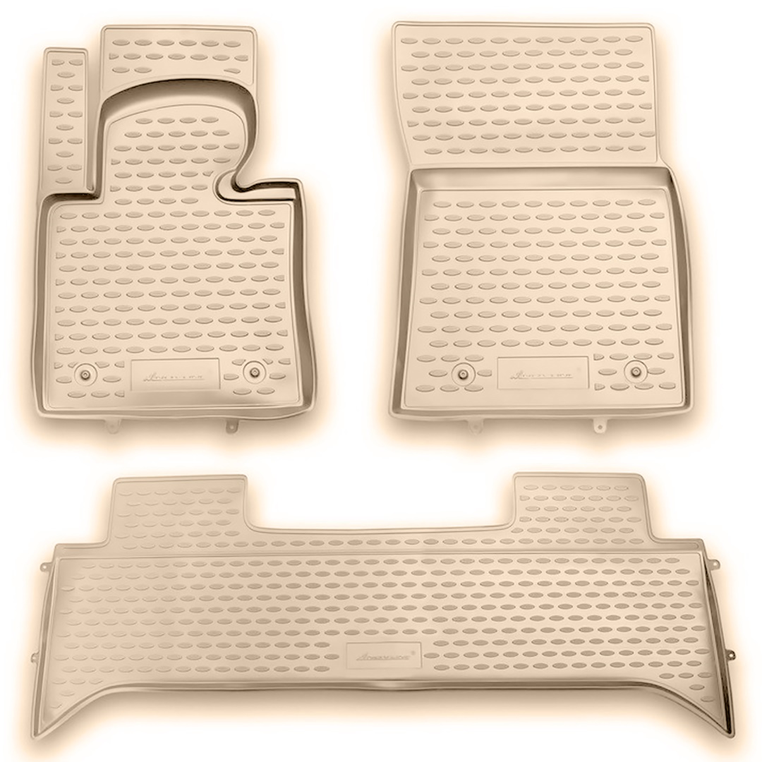 Land Rover Range Rover 2001-2012 Λαστιχένια Πατάκια Μαρκέ Σετ 4τμχ Μπεζ Novline 1 car252