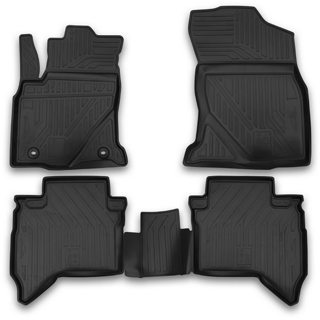 Toyota Hilux 4d 08/2015-2021 Λαστιχένια Πατάκια Σετ 4τμχ Μαύρα Novline (tp) 1 car9