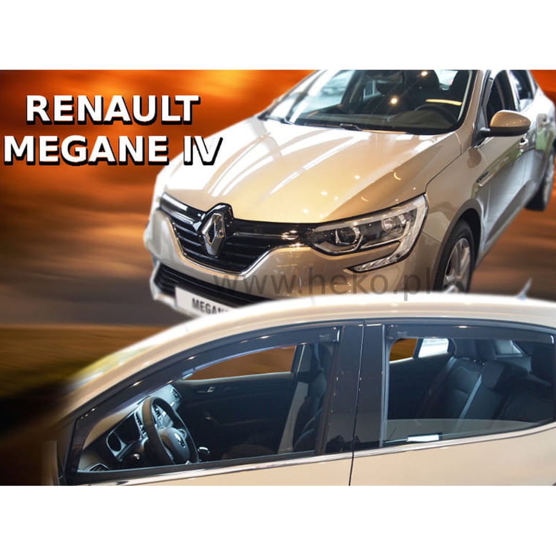 Ανεμοθραύστες Renault Megane IV 5D 2016-2024 Φιμέ Heko Σετ 4τμχ 27196 1 ΑΝΕΜSET27196