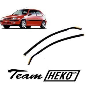 Ανεμοθραύστες CITROEN SAXO 3D 1996-2004 Φιμέ Σετ 2τμχ Heko 12211