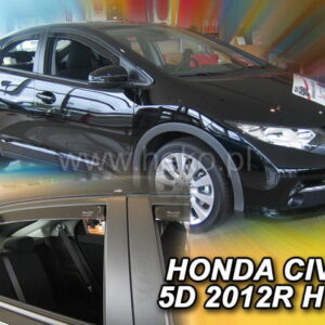 Ανεμοθραύστες Honda Civic 5D 2012-2016 Φιμέ Heko Σετ 4τμχ 17163