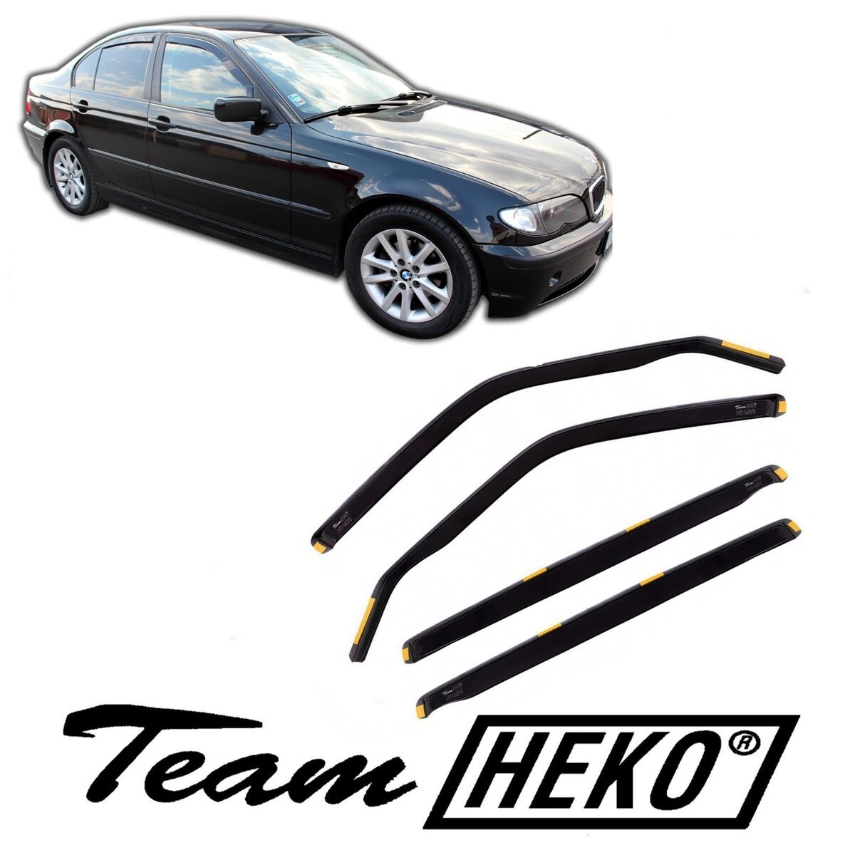 Ανεμοθραύστες BMW Σειρά 3 E46 4D/5D 1998-2005 Φιμέ της Heko Σετ 2τμχ 11120 1 Ανεμοθραύστες για Bmw Σειρά 3 E46 4d 5d 1998 2007 Φιμέ της Heko Σετ 4τμχ