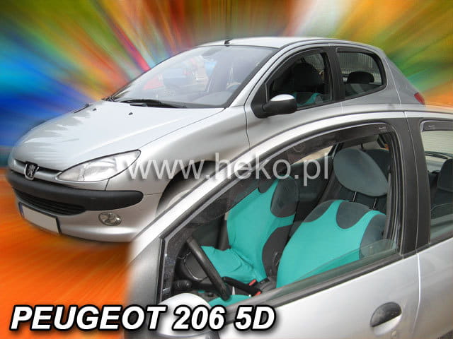 Ανεμοθραύστες Peugeot 206 5D 1998-2012 Φιμέ της Heko Σετ 2τμχ 26114 1 Ανεμοθραύστες για Peugeot 206 5d 1998 2012 Φιμέ της Heko Σετ 2τμχ