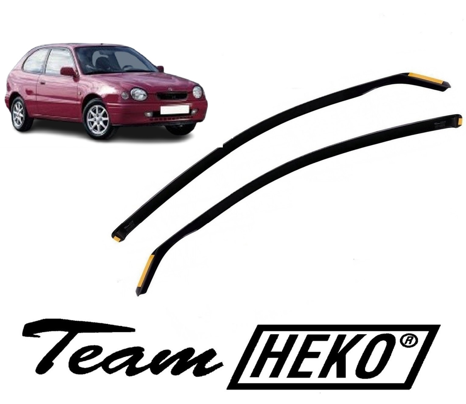 Ανεμοθραύστες για Toyota Corolla E11 3D 07/1997-2001 Tmp-81 Φιμέ της Heko Σετ 2τμχ 29324 (tp) 1 Ανεμοθραύστες για toyota corolla 3d 1997 2001 Φιμέ της Heko Σετ 2τμχ