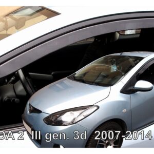 Ανεμοθραύστες για Mazda 2 3d 2007-2014 Φιμέ Σετ 2τμχ Heko