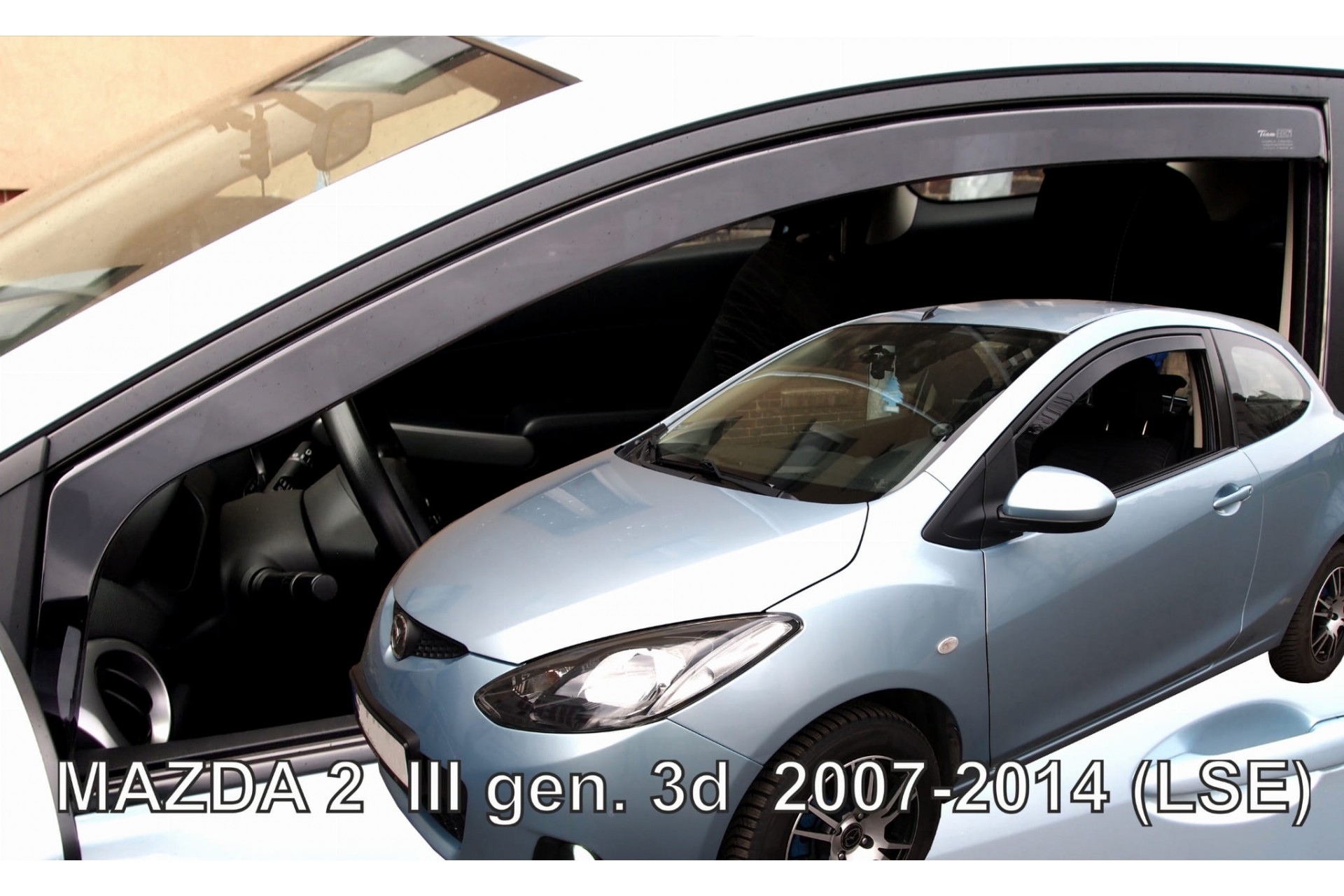 Ανεμοθραύστες για Mazda 2 3d 2007-2014 Φιμέ Σετ 2τμχ Heko 1 Ανεμοθραύστες για Mazda 2 3d 2007-2014 Φιμέ Σετ 2τμχ Heko