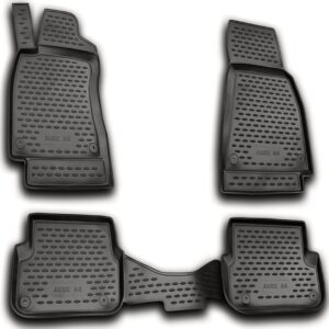 Audi A6 2006-2011 Λαστιχένια Πατάκια Μαρκέ Σετ 4τμχ Ανθρακί/Σκούρο Γκρι Novline