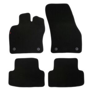 Seat Ateca 5d 07/2016+ Μαρκέ Πατάκια Μοκέτας Σετ 4τμχ της Lampa μαύρα με κουμπώματα