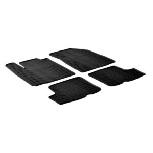 Dacia Sandero 09/2008-12/2012 / Sandero Stepway 07/2009-12/2012 Λαστιχένια Πατάκια Σετ 4τμχ Μαύρα Lampa χωρίς Κουμπώματα