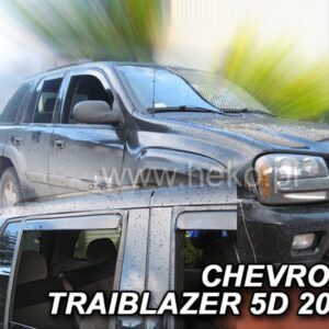 Ανεμοθραύστες για Chevrolet Traiblazer 5d 2002-2009 Φιμέ Heko Σετ 4τμχ για Μπρος-Πίσω Παράθυρα